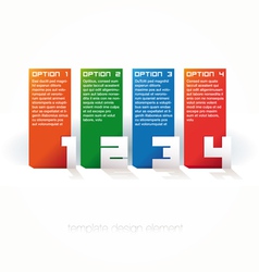 Colorful design templates numbered vector image