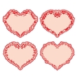 Set of ornate heart frames vector image