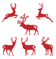 Christmas deer stags vector image