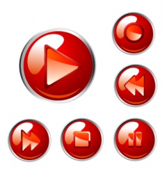 Red buttons vector image