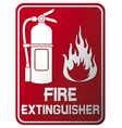 Fire extinguisher sign vector image