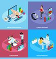 Isometric digital medical treatment concept vector image