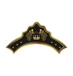 Golden label for packing alcohol vector image