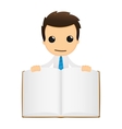 Funny cartoon office worker vector image