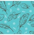 Seamless pattern of abstract feathers vector image
