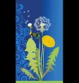 Spring meadows background vector image