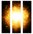 Glowing stars banner background vector image