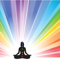 Seven chakras vector image