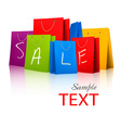 Sale shopping bags vector image