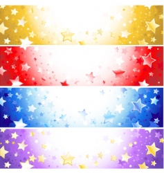 Four banners with sparkling st vector image