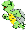Running turtle vector image