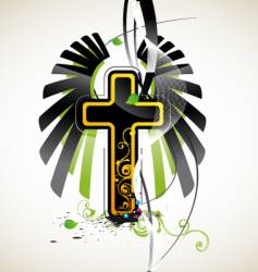 Cross vector image