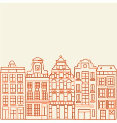 Hand drawn houses vector image