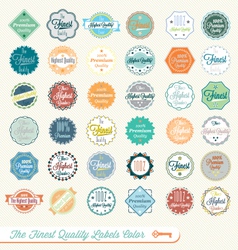Finest Quality Labels Color vector image
