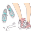Sports fashion shoes vector image
