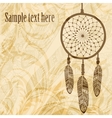 Vintage background with dream catcher vector image