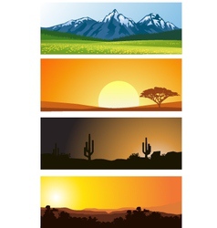 Landscape background vector image