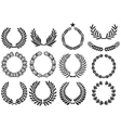 Wreath set vector image