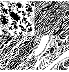 Set of seamless pattrns vector image