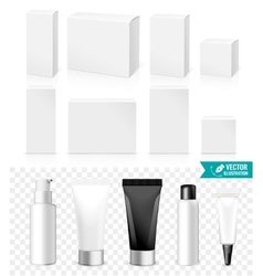 Realistic Tubes And Boxes Realistic Tubes And Boxes vector image
