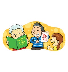 Children Study Group vector image