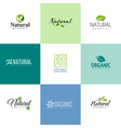 Set of natural and organic products logo templates vector image