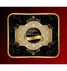 Decorative gold frame vector image