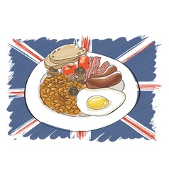 English breakfast vector image