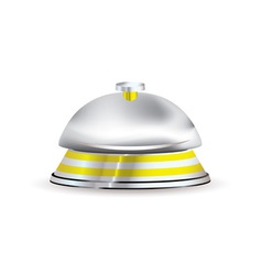 Silver and gold hotel reception bell vector image