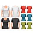 Set of colorful female t-shirts Set of colorful female t-shirts vector image