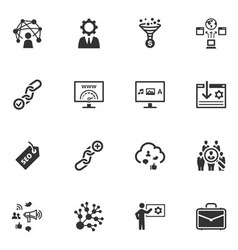 SEO and Internet Marketing Icons vector image