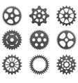 A set of gears and pinions vector image