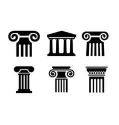 Column icons vector image