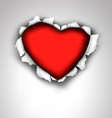 Heart made of ripped paper Valentines day vector image