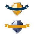 Shield ribbon icons vector image