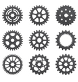 A set of gears and pinions vector image