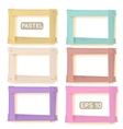 Wooden picture frames pastel set vector image