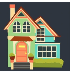 Vintage cartoon house vector image