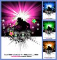 Disk jockey music background vector image