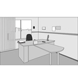 Office desk vector image