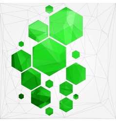 Technology polygonal cell abstract background vector image