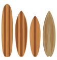 Wooden surfboards vector image