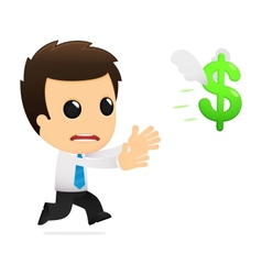 Funny cartoon office worker vector image