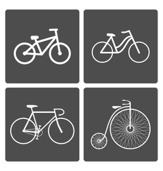 Bicycle icons Bicycle icons vector image