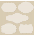 Set of five vintage striped frames vector image
