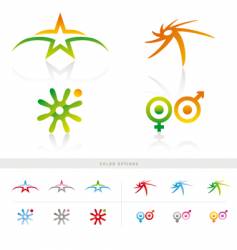 Icon set vector image