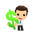 Funny cartoon office worker vector image
