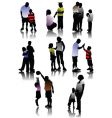 Children with parents vector image