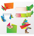 Origami design elements vector image
