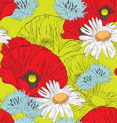 Floral seamless background vector image